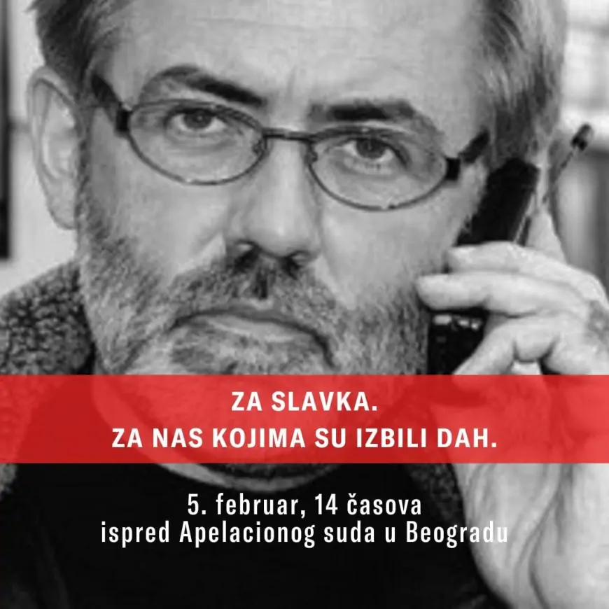 Protest zbog oslobađanja optuženih za ubistvo Slavka Ćuruvije ispred Alepacionog suda