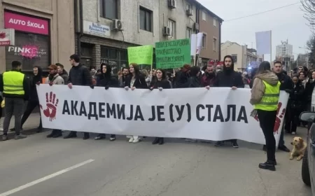 Saopštenje studenata u blokadi Akademije strukovnih studija u Šapcu
