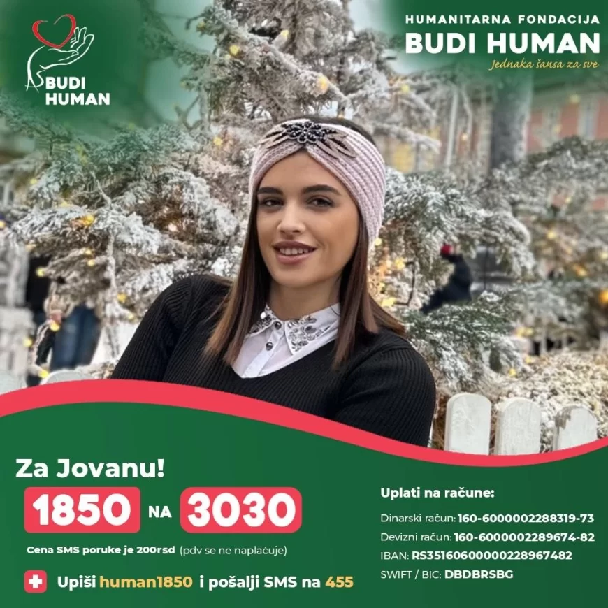 Jovana iz Klenja mora na transplataciju matičnih ćelija, potrebno 55 hiljada evra!