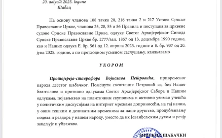 Pop Voja dobio ukor od episkopa: „Produbljuje podele u narodu“