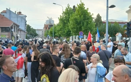 Dva paralelna protesta u Šapcu: policija razdvajala kolone, građani „dezinfikovali“ grad