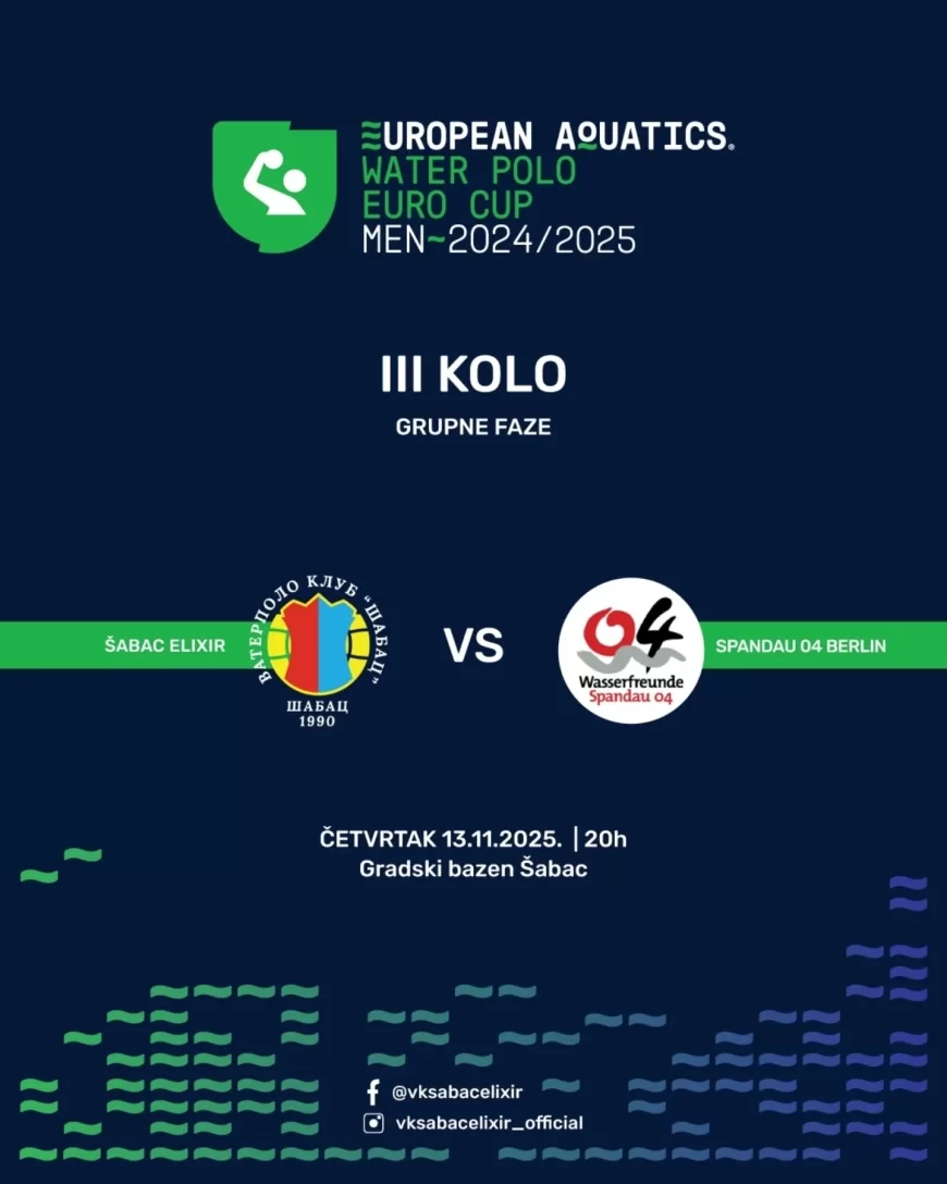 Evropski spektakl u Šapcu: VK Šabac Elixir dočekuje Spandau 04 Berlin