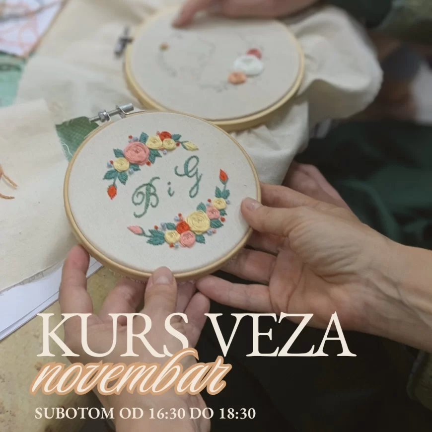 Praznični kurs veza u Malom ateljeu: Kreirajte svoj unikatni ukras ili poklon