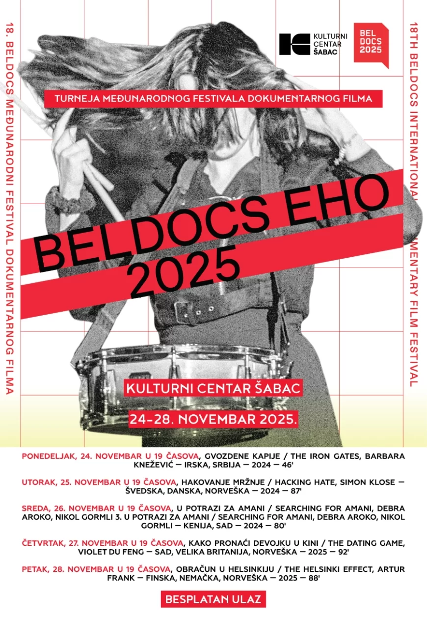 Turneja Međunarodnog festivala dokumentarnog filma Beldocs Eho 2025 stiže u Šabac