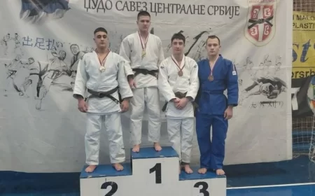 Sjajan uspeh džudista „Čivije“ na regionalnom takmičenju Centralne Srbije