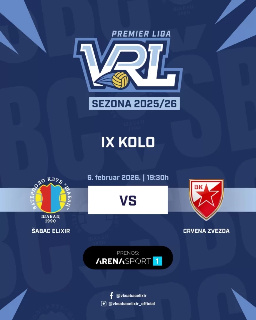 Vaterpolisti Šapca ponovo pred domaćom publikom: Duel sa Crvenom zvezdom u petak