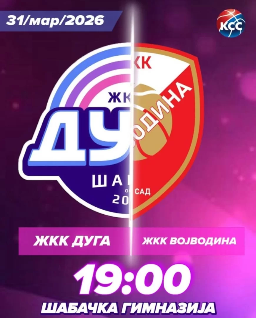 Duga protiv Vojvodine 021: Meč u utorak u Šabačkoj gimnaziji