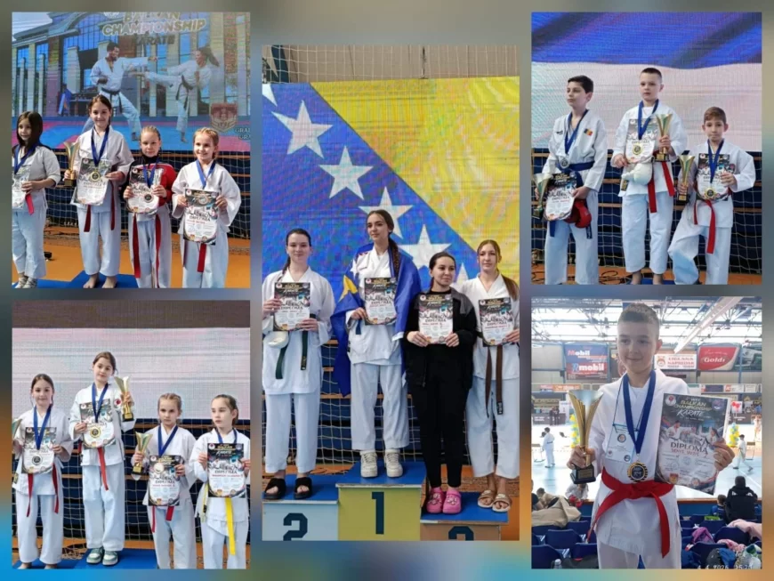 Mladi karatisti KK „Mladost“ briljirali na Balkanskom prvenstvu u Derventi