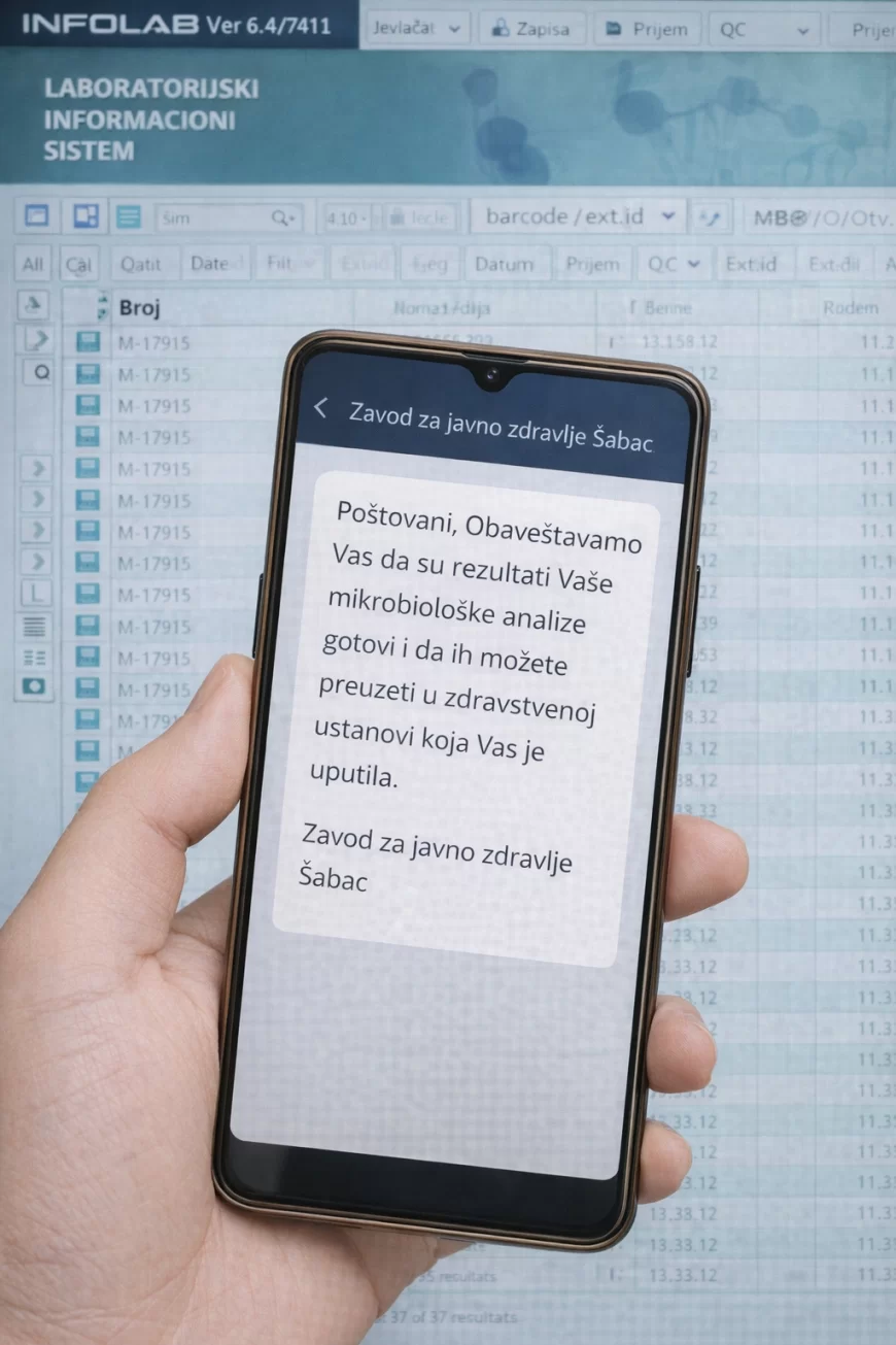 OBAVEŠTENjE ZA KORISNIKE USLUGA MIKROBIOLOŠKE LABORATORIJE ZAVODA ZA JAVNO ZDRAVLjE ŠABAC