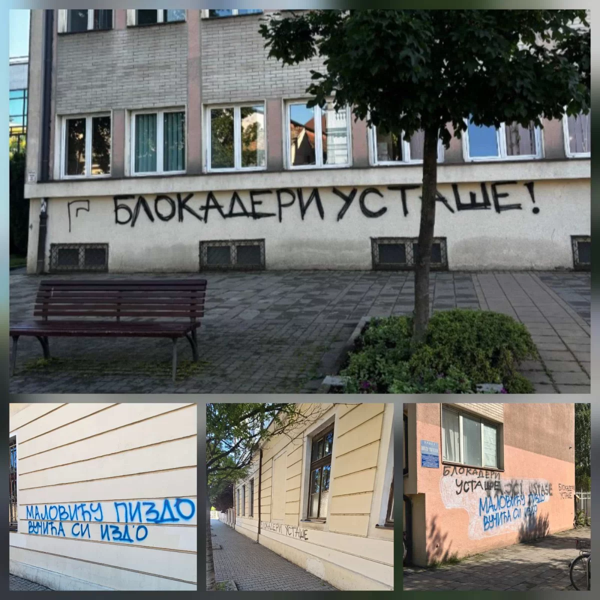Vandali išarali fasade u centru Šapca: Na meti pozorište, Gimnazija i Osnovni sud