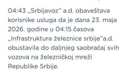 Obustavljen železnički saobraćaj u Srbiji!
