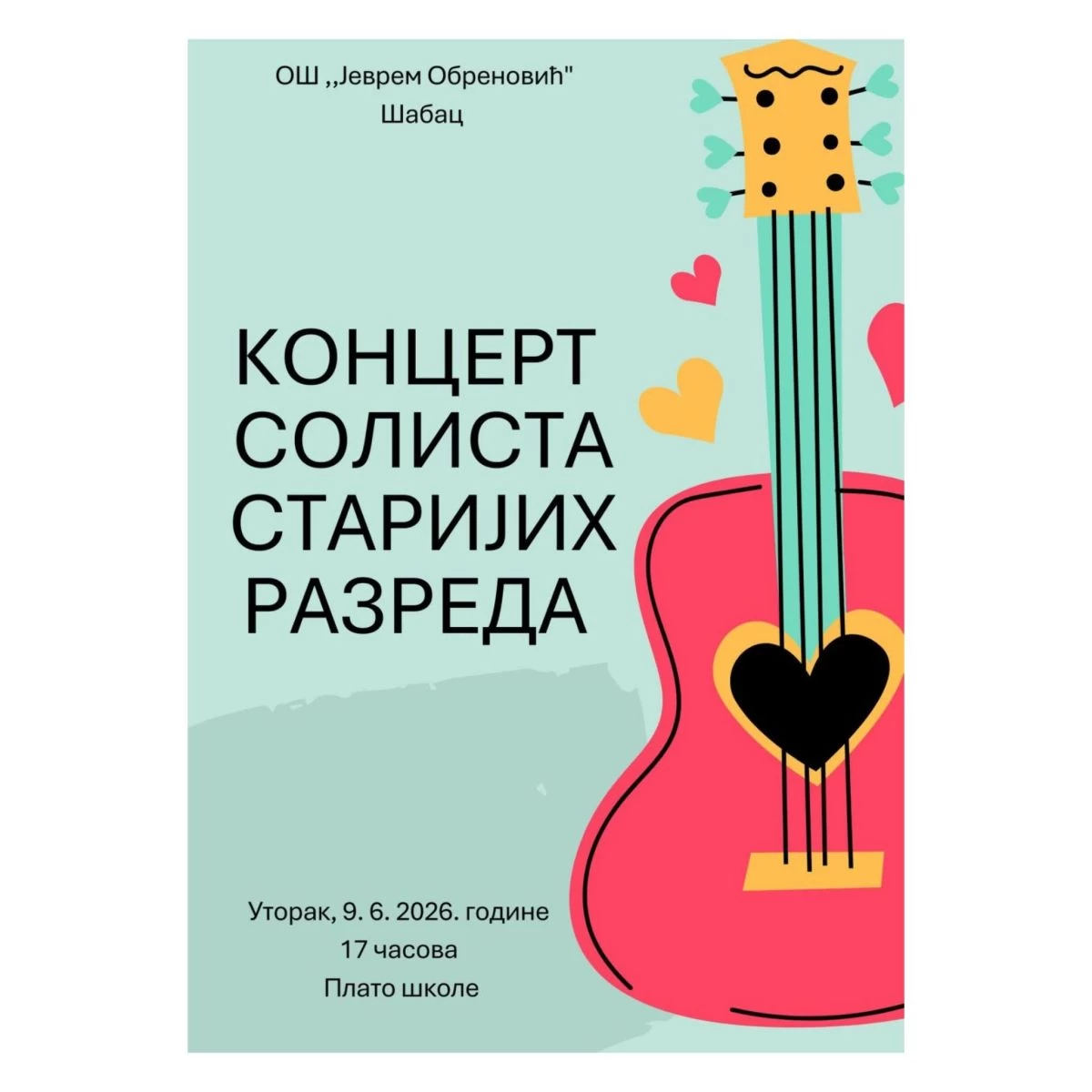 Završni koncert solista starijih razreda u OŠ „Jevrem Obrenović“
