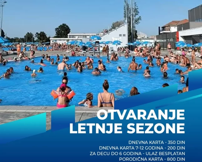 Kupališna sezona na Gradskom bazenu počinje 15. juna