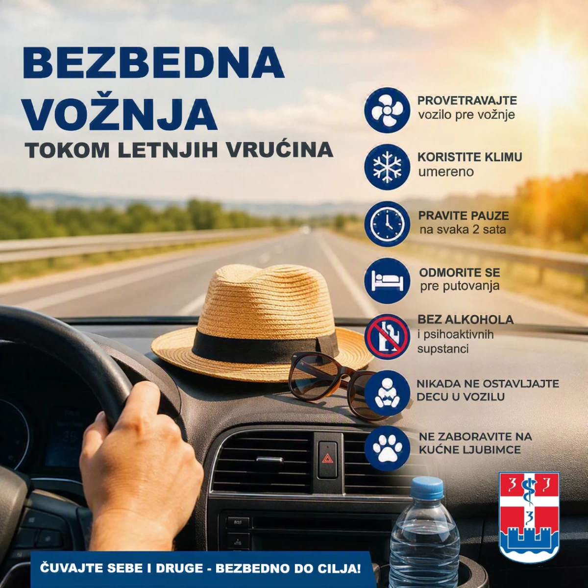 Kako bezbedno voziti tokom letnjih vrućina: Saveti za vozače i putnike