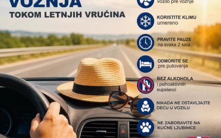 Kako bezbedno voziti tokom letnjih vrućina: Saveti za vozače i putnike
