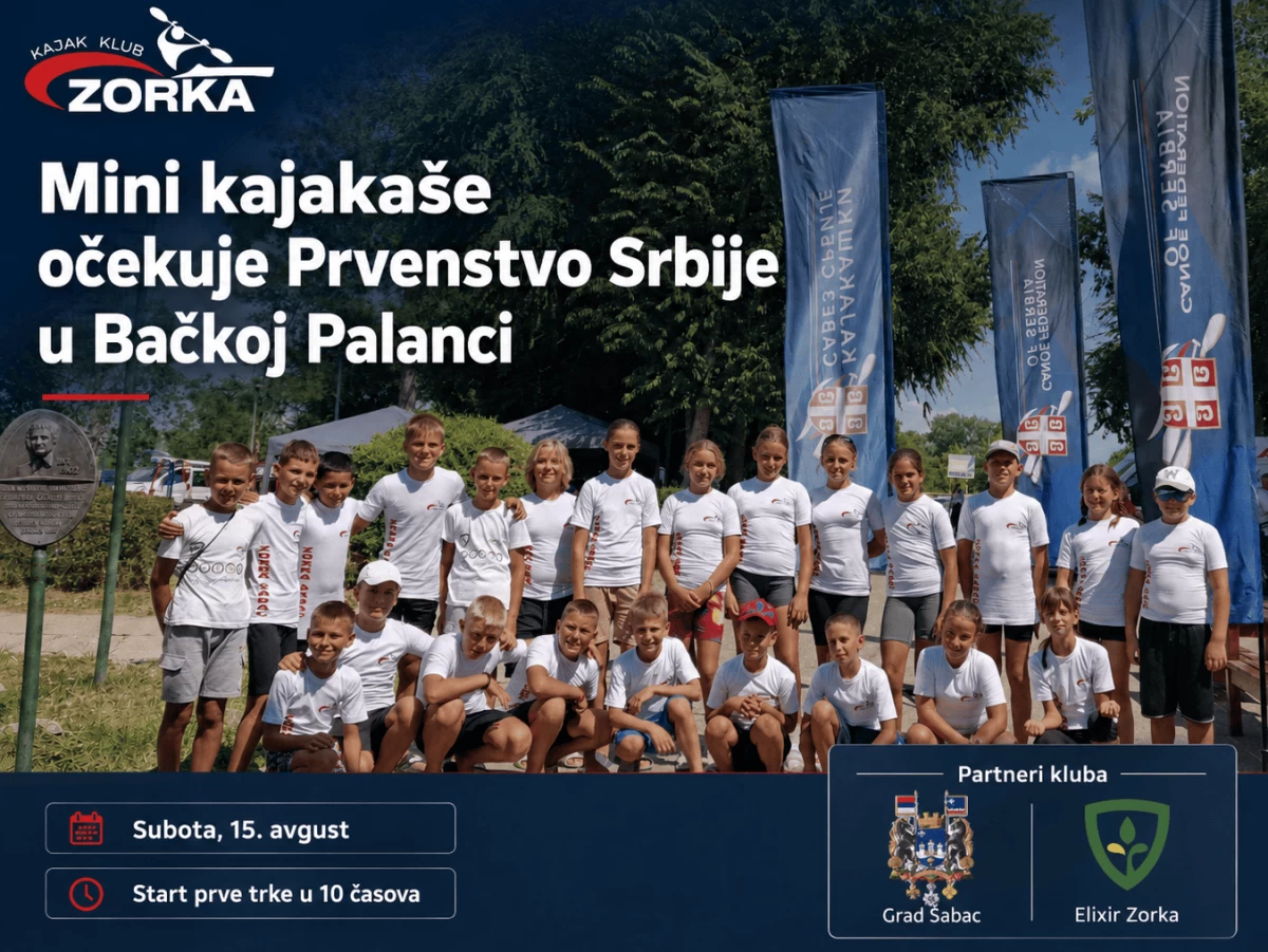 Najmlađi kajakaši „Zorke“ na Prvenstvu Srbije u mini kajaku