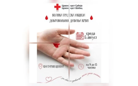 Velika gradska akcija dobrovoljnog davanja krvi u sredu u Šapcu