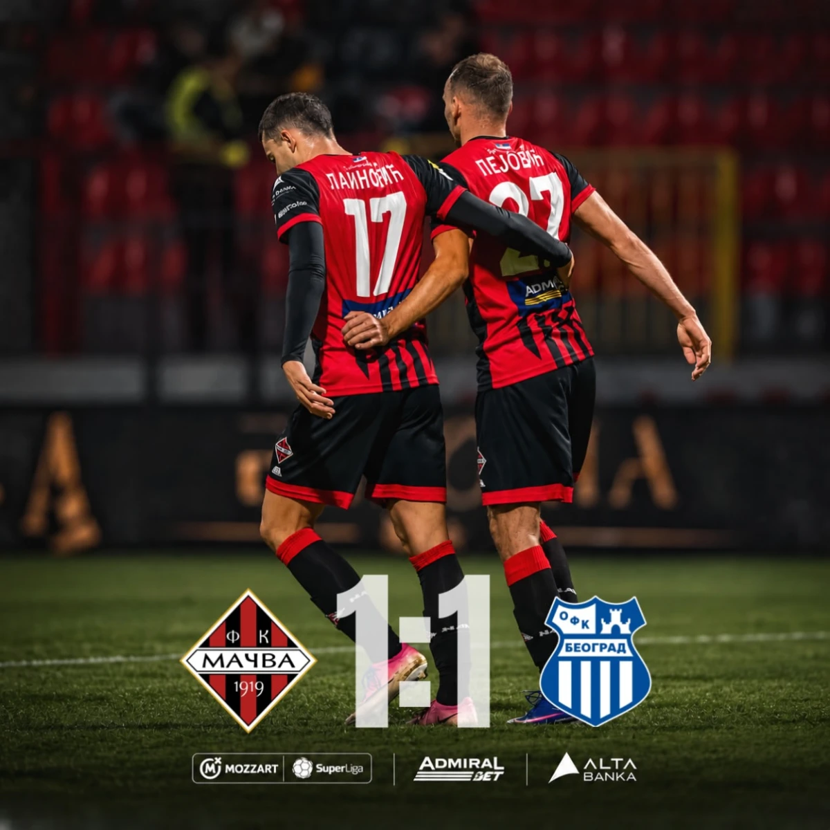 Mačva i OFK Beograd podelili bodove u Šapcu