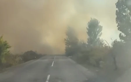 Gust dim prekrio put u Drenovcu, vidljivost gotovo nikakva