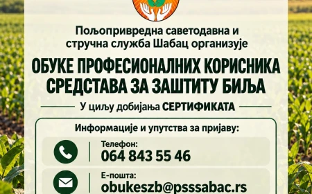 PSSS Šabac organizuje obuke za korisnike sredstava za zaštitu bilja