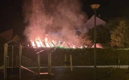 Požar u blizini Trga šabačkih žrtava: Vatra zahvatila travu i objekat
